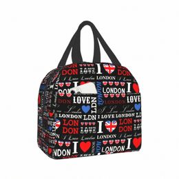 i Love Ld Lunch Bag Insulated Lunch Box Soft Cooler Cooling Tote for Kids Adult Men Women U8Pq#