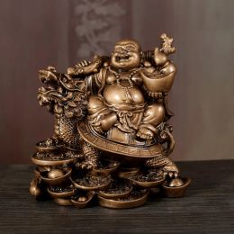 Sculptures Laughing Buddha Statue Chinese Feng Shui Money Maitreya Buddha Sculpture Figurines Ornaments Gift For Home Decoration QDD9848