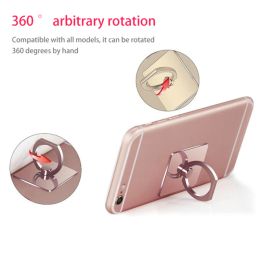 Universal Finger Ring Holder Stand Grip 360 Degree Rotating For Mobile Phone Car Mount Phone Back Sticker Pad Bracket 1pcs