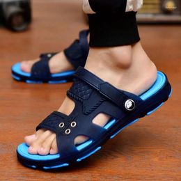 Slippers Men Summer Sandals Outdoor Beach Casual Shoes Zapatos De Hombre Indoor Durable Anti Slip Peep Toe For