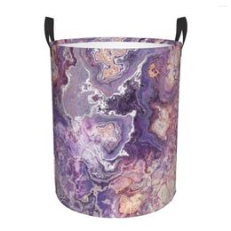 Laundry Bags Marble Texture Hamper Large Storage Basket Kids Nursery Toy Organizer