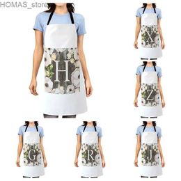 Aprons Aesthetic Women kitchen apron kids original Children Waterproof girl fashionable custom letter man waiter work apron oil proof Y240401OGAX