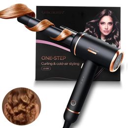 LESCOLTON Automatic Cold Air Curling Irons 2 In 1 Highspeed Hair Curler Professional Beachwaver Rotating Curl Iron for All Ages 240325