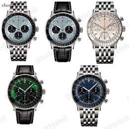 Perfeito Multi Dial Watch Navitimer Mens Relógios Negócios B Senhoras Orologio mm Prata Banhado Pulseira Elegante Designer de Alta Qualidade XB C ES Band