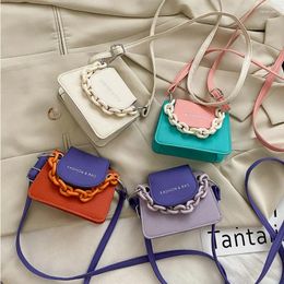 Shoulder Bags Summer Mini Bag 2024 Hit Colour Crossbody Female Wild Chain Portable Small Square