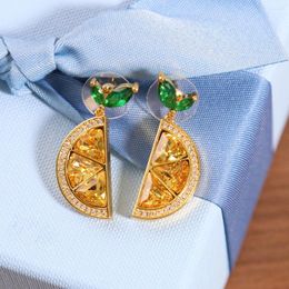 Stud Earrings Brand Vintage For Women Gift Luxury Jewellery Fashion Orange Type Designer Eardrop Lady Party