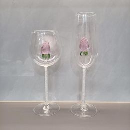 Wine Glasses Romantic Glass Cup Rose Cocktail Red Halloween Party Year Christmas Gifts