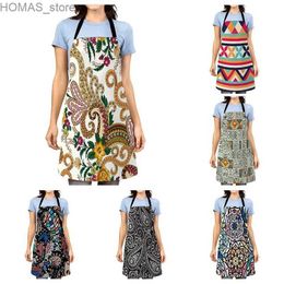 Aprons Aesthetic Women kitchen apron original Children Waterproof girl custom man waiter work apron oil proof mandala vintage Persia Y240401GQG3