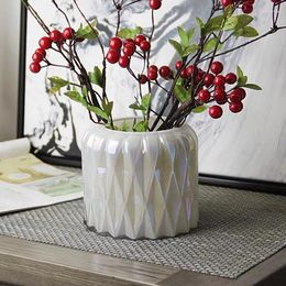 Vases Nordic Three-color Glass Vase Modern Home Restaurant Countertop Flower Arrangement Decoration