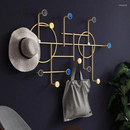 Hooks In The Bathroom Iron Art Creative Coat Hook Nordic Punch-free Porch Entry Fashion Bag Key Wall Multifunctional