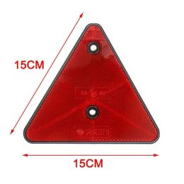 Red Rear Reflectors Triangle Reflective for Gate Posts Safety Reflectors Screw Fit for Trailer Motorcycle Caravan