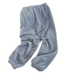 Women Winter Pants Pyjama Homewear Thick Warm Plush Coral Fleece Elastic Waist Loose Ankle-banded Cosy Soft Lady Casual Trousers