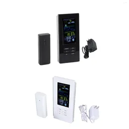 Wall Clocks Digital Weather US Plug 120V Battery Powered Up To 3 External Sensors Wireless Forecast Station For Indoor