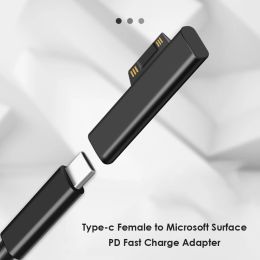 15V/3A USB C Female PD Fast Charging Converter Magnetic Charger Adapter Plug for Microsoft Surface Pro 7/6/5/4/3/Go/ Book1/2