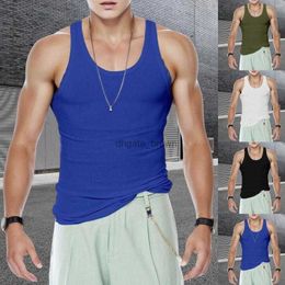 Mens Tank Tops Mens Summer Stretch Tight Solid Colour Sports Bodybuilding Base Vest