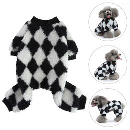 Dog Apparel Overall Pet Pyjamas Boy Puppy Clothes Winter Coat Xs Flannel Decorative Costume