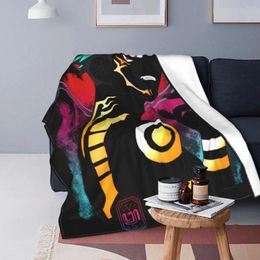 Blankets Yuji Itadori Ryomen Sukuna Demon Blanket Soft Fleece Autumn Warm Flannel Jujutsu Kaisen Throw For Sofa Office Bed Quilt