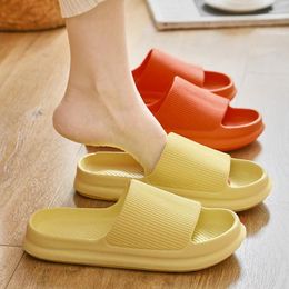 Slippers 070 Men Non-Slip Flip Flops Sandals Plus Size Soft Sole Eva Indoor Slides Home Slippersthick Platform Bathroom