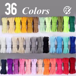 1Pair 36colors Flats Shoelaces Classic Shoe Laces Off Sneaker White Sports Men Women Children Shoelace Casual Shoe Strings