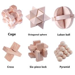 3D Jigsaw Puzzle Toy Lu Ban Kong Ming Lock Adult Social Game Brain Teaser Improving Memory Children's Educational Toys