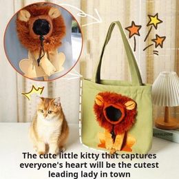 Cat Carriers Puppy Shoulder Bag Can Show Head Shape Handbag Dog Canvas Outside Small Lion Pet