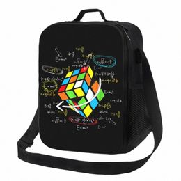 math Rubiks Rubix Cube Caps Thermal Insulated Lunch Bags Resuable Lunch for Kids School Children Storage Bento Food Box L0Yr#