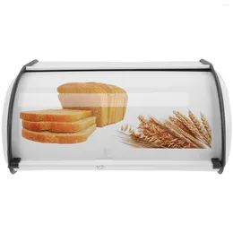 Plates Printed Bread Box Fruit Storage Containers Bin Household Snack Countertop Iron Holder