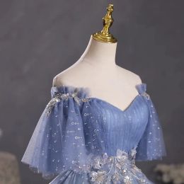 Роскошные платья Quinceanera Sequined Плисы с плеча с коротким рукавом любимым платья с короткими рукавами