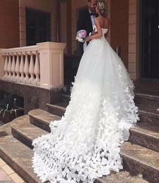 Ball Gowns Wedding Dress 2022 Handmade Butterfly Sweetheart Cathedral Train Dainty Bridal Wedding Gowns Dresses vestido de noiva B2372528