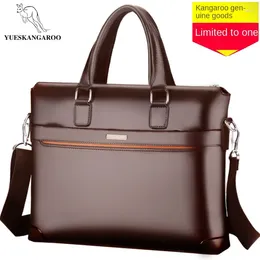 Briefcases Deluxe Business PU Leather Men's Shoulder Bag For Computer Briefcase Crossbody Large Capacity Tote
