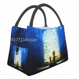 the Little Prince Insulated Lunch Bag for Outdoor Picnic Le Petit Prince Fairy Tale Resuable Cooler Thermal Lunch Box Women U3l5#