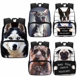 13 Inch Cute French Bulldog School Bag Bad Guilty Dog Kids Kindergarten Bags Boys Girls Backpack for Teenager Schoolbag Bookbag Y7NK#