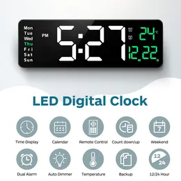 Wall Clocks Digital Clock Large Display With Temperature Classroom Big For Modern LED