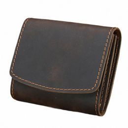 mens Wallet Genuine Leather Card Holder Coin Purse Ladies Card Mini Bag Men's Slim Purse Mey Small Wallet Key Holder Gift N8HZ#