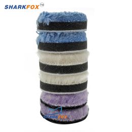 Sharkfox 1 inch / 2 inch Polishing Pad Kit Fine Wool Pad Waxing Sponge Car Polish Buffing Pad Kit