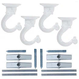 Hooks 4 Sets Orchid Hook Hangers For Plants Outdoor Ceiling Lantern Wall Mount Zinc Alloy Hanging Swag Fixing