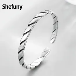 Cluster Rings 925 Sterling Silver Twill Oxidised Adjustable Finger Black Stackable Open Size For Women Fine Jewellery Party Gift