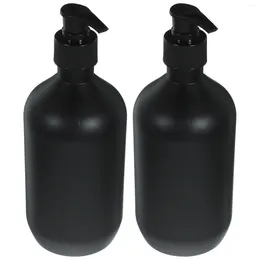 Liquid Soap Dispenser 2 Pcs 500ml Black Matte Shampoo Shower Gel Lotion Empty Bottle 2pcs Bathroom Dispensers Travel Bottles The Pet