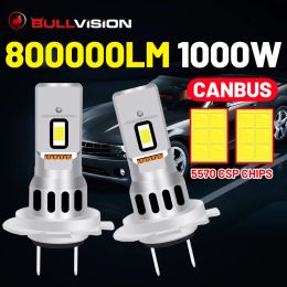 800000LM H7 LED Headlights Canbus No Error 1000W 6000K Car Headlights Bulbs 1: 1 Mini Diode Auto Light 12V 24V Truck BULLVISION
