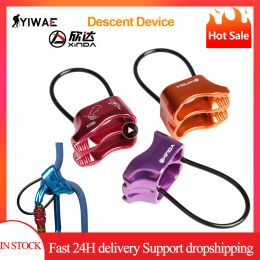 Accessories XINDA 25KN Climbing Rigging Descender Highaltitude Descent Device Cave Exploration Descent Device ATC Protector Equipment Alloy