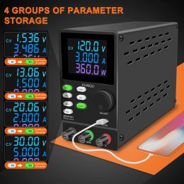 KUAIQU 300V 200V 1A Programmable Laboratory DC Power Supply Adjustable 30V 10A Regulated Voltage Regulator 60V 5A Current