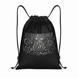 horror Cthulhu Lovecraft Mster Drawstring Bags Women Men Foldable Gym Sports Sackpack Lovecraft Shop Backpacks t4jy#