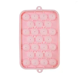 Baking Moulds Easy Release Silicone Ice Moulds Round Ball Tray With Lid Flexible 25 Cavity Trays For Freezer DIY Homemade Cubes