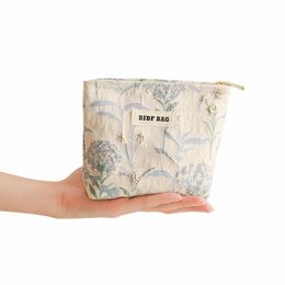 women's Makeup Bag Small Blue Fr Large Capacity Lipstick Loose Change Storage Bag Handy Hand Clutch Bag Small Coin Purse Ins 663S#