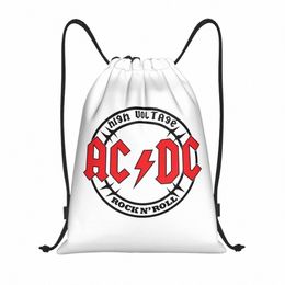 high Voltage AC DC Drawstring Bags Women Men Portable Gym Sports Sackpack Rock Heavy Metal Band Shop Storage Backpacks 19j7#