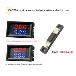 10A/50A/100A Digital Voltmeter Dual LED Display Current Power Meter Multifunctional Voltage Current Meter Tester Instrument Tool