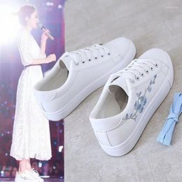 Casual Shoes Embroidered Little White Women's 2024 Spring Student Thick Sole Board Sports Sneakers Women Platform