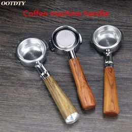 58mm 51mm Coffee Machine Philtre Holder E61 ECO310 ECO680 Bottomless Portafilter with Wooden Handle Replacement Au10 20 Dropship 240328