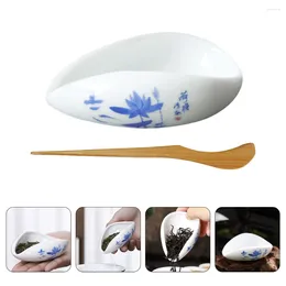 Spoons Coffee Bean Display Tray Porcelain Tea Vessel Ceremony Supply Small Scoop Dispensing Chinese Cereal Container