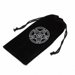 1pcs Six Awn Star Veet Tarot Card Storage Bag Mini Tablets Bundle Pockets Cards Drawstring Bags j1NX#